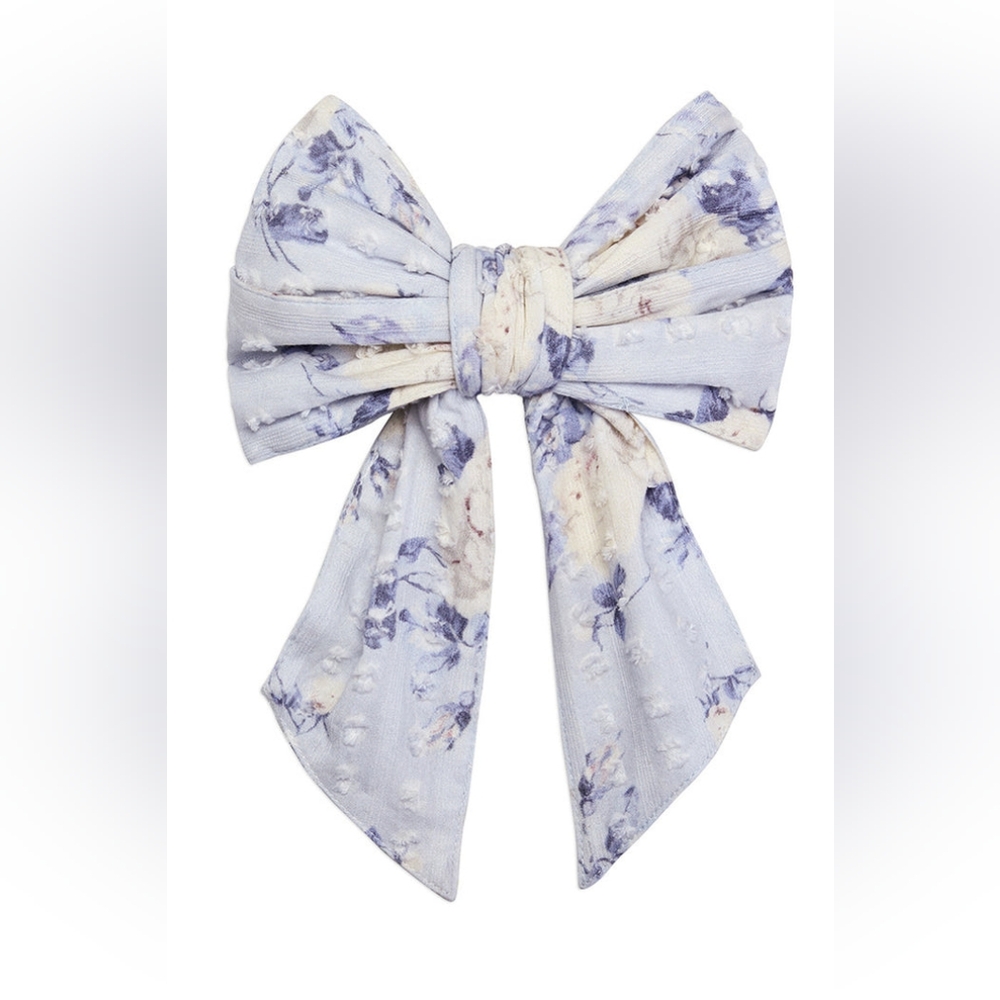 Love Shack Fancy Elisiette Hair Barrette, whisper blue